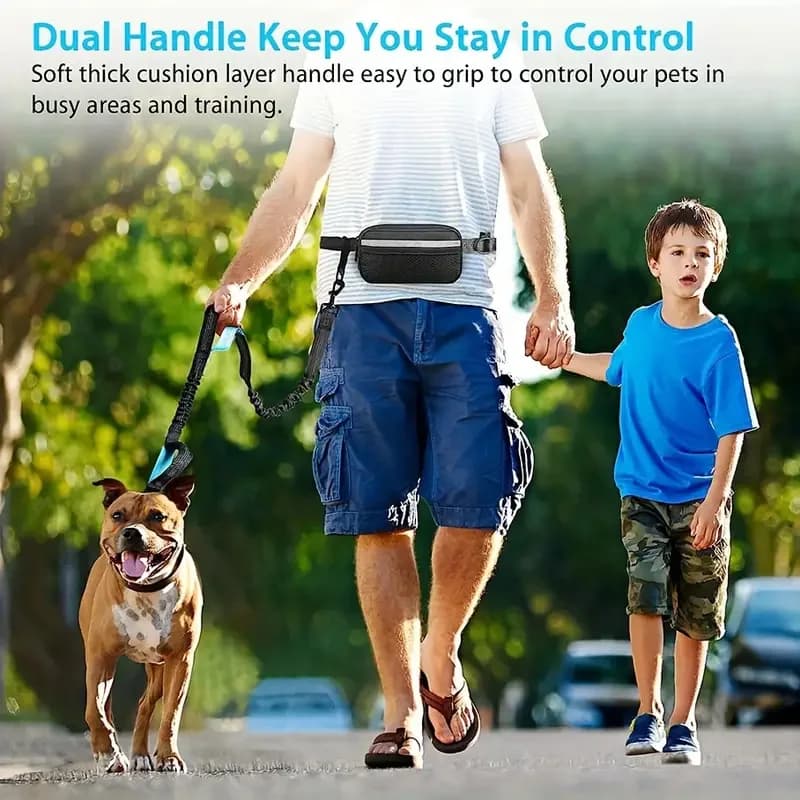 Stay Hands-Free &amp; Safe with Our Adjustable Dog Running Leash - Perfect for Medium &amp; Large Dogs