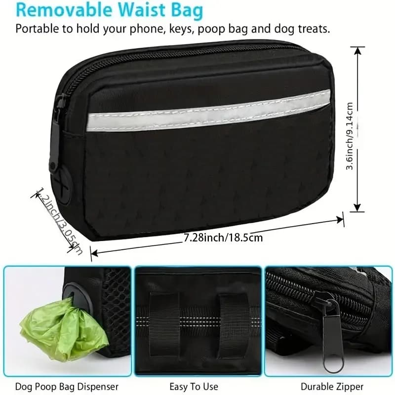 Stay Hands-Free &amp; Safe with Our Adjustable Dog Running Leash - Perfect for Medium &amp; Large Dogs