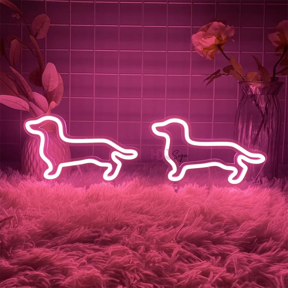 Neonowa Lampka Pies LED USB dla Dzieci 🐶